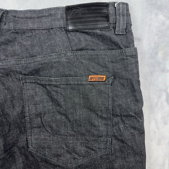 Off the Grid Hideout Jeans Mens Sz 40x36 Black Denim Taper Fit Pocket Stretch - Picture 8 of 14